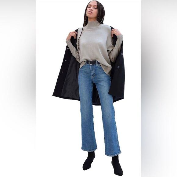 GAP Women's Turtleneck Sweater Mock Neck Drop Shoulder (45) - Picture 2 of 7